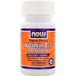 NOW Vitamin D-3 (10,000IU) 120 sgels